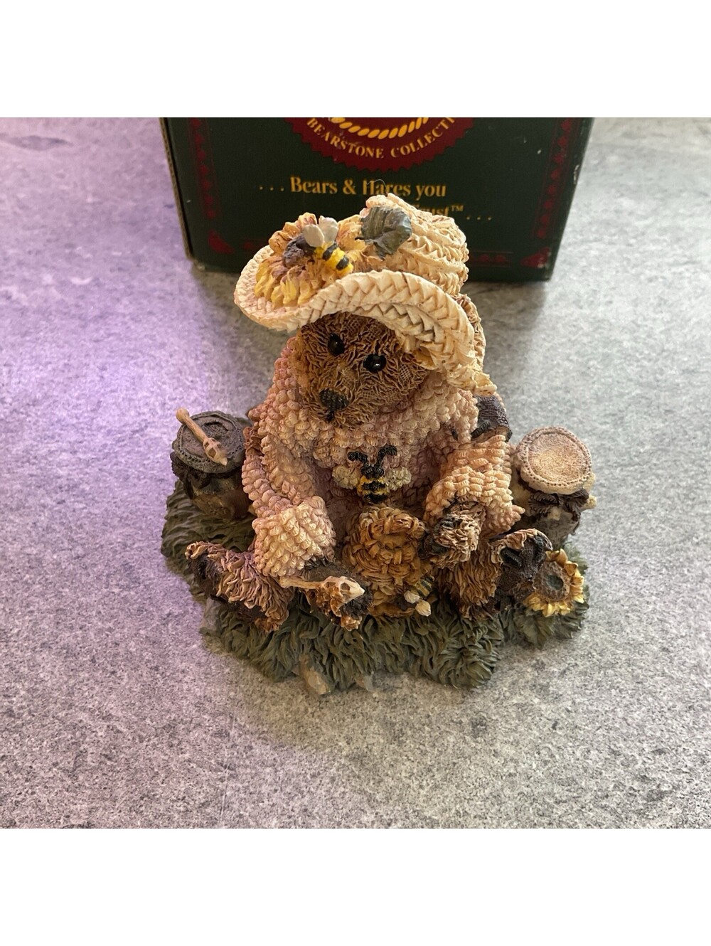 Boyds Bears The Bearstone Collection Bailey Honey Bear Figurine #2260 w/Box